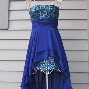 Purple High-low Formal Dress