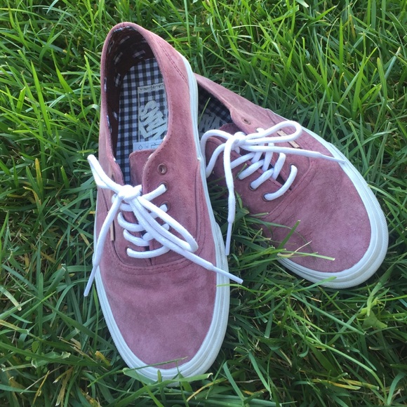 Vans Shoes - CA Authentic Pig Suede Maroon Vans