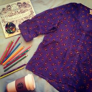 [Mossimo Supply Co.] Feather Print Blouse