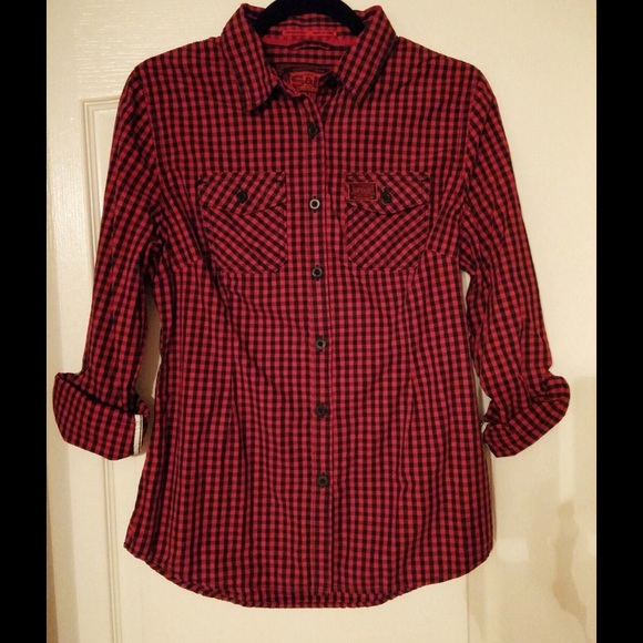 Superdry plaid casual shirt