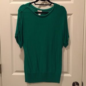 Emerald Green Open Sleeve Tunic
