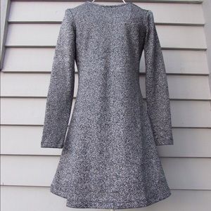 Black & Silver Shimmery Skater Dress