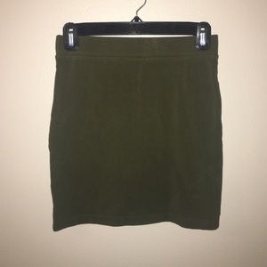 Olive Green Mini Skirt