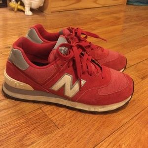 Red New Balance 574