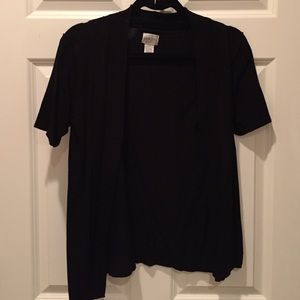Black Short Sleeve Cardigan