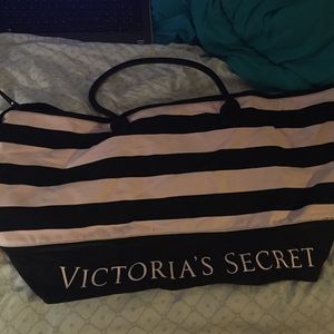 Victoria's Secret duffle bag.