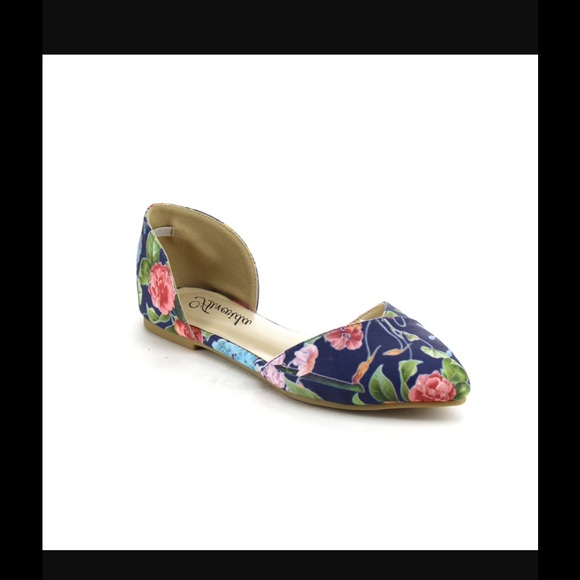 Floral Pointed Toe Flats Final Price Drop