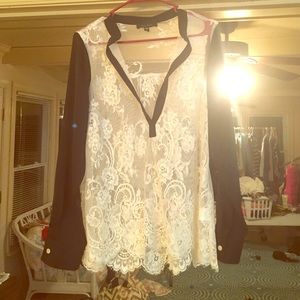 Karen Kane lace shirt