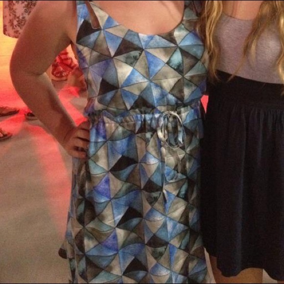 Silk cross-back dress