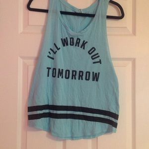 Victoria's Secret PINK light blue tank
