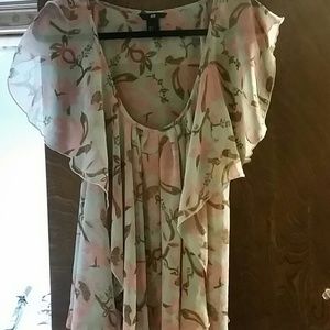 H&M Sheer Top Sheer Pinks and Blues and Brown