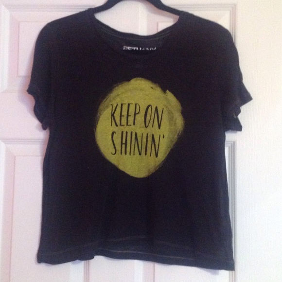 Bethany Mota black sheer tee shirt