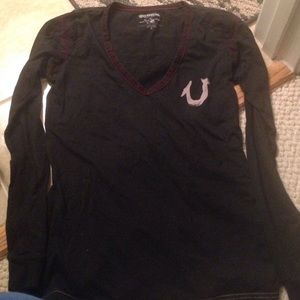 True religion long sleeve vneck