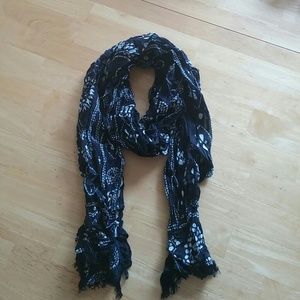 Navy and white scarf