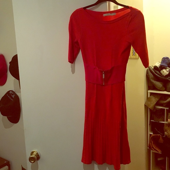 Karen Millen red belted dress