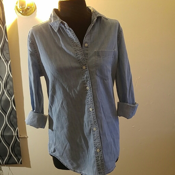 NWOT Denim Long Sleeve Button-Up