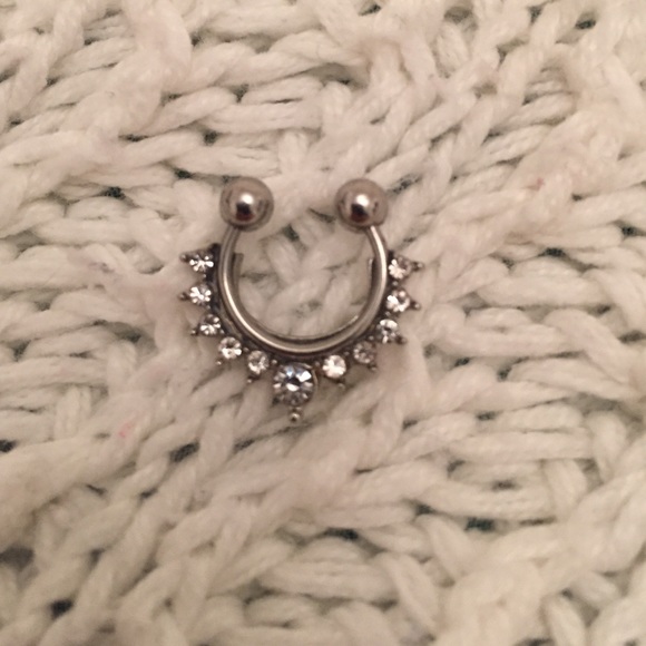 Diamond Faux Septum Ring