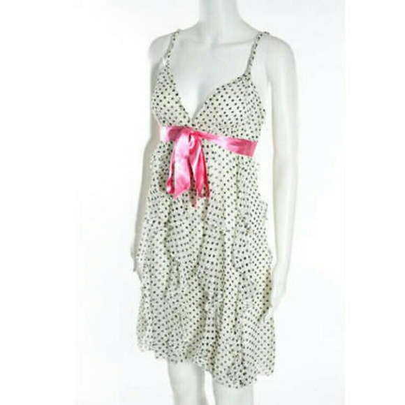 BCBG Max Azaria 100% Silk Tiered Dress Size 6