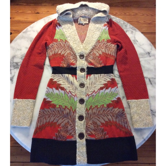 ❌SOLD❌Anthro NEW LiaMolly Winter Fern Sweater Coat - Picture 2 of 4