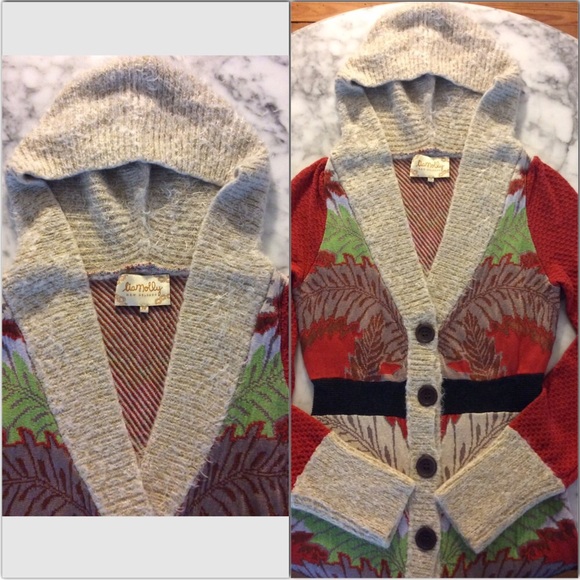 ❌SOLD❌Anthro NEW LiaMolly Winter Fern Sweater Coat - Picture 4 of 4