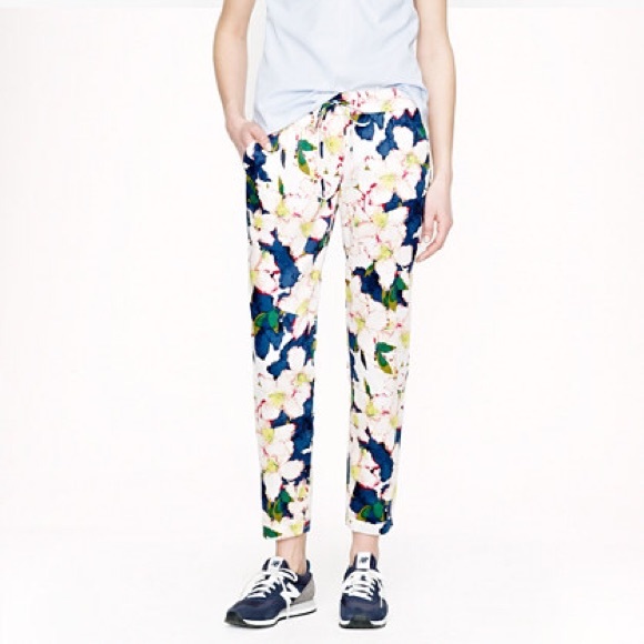 J. Crew floral print pants sz 2