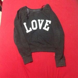 Cute sweater with block lettering "LOVE"