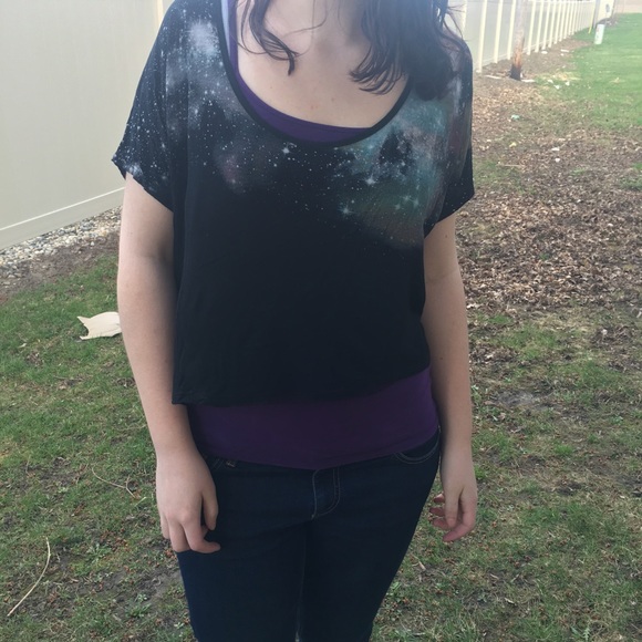Galaxy crop top