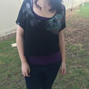 Galaxy crop top