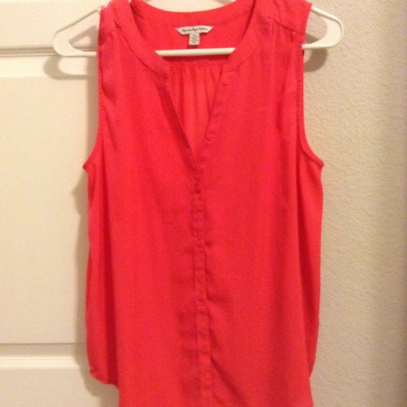 Chiffon Button Up Tank Top