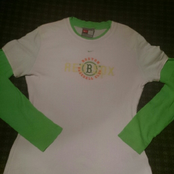 Nike Green and white Boston Red Sox shirt