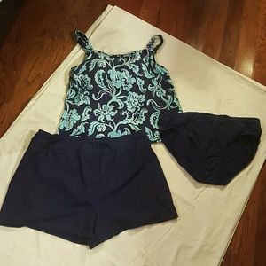 Land's End Women's Beach Living 3 pc swimsuit