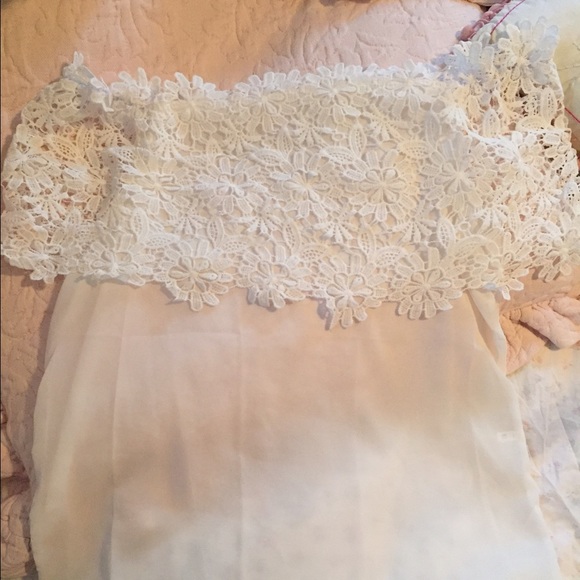 Lace Off-the-Shoulder blouse.