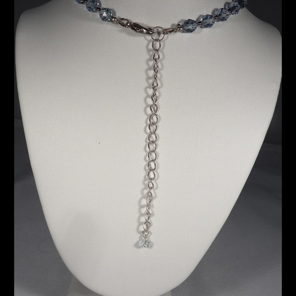 Swarovski Aquamarine Crystal Necklace. - Picture 2 of 3