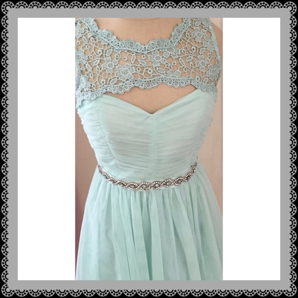 Sequin Hearts Blue Dress