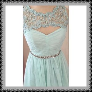 Sequin Hearts Blue Dress