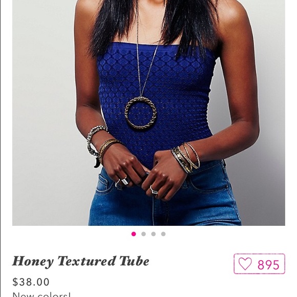 Free People Honey Textured Tube Top