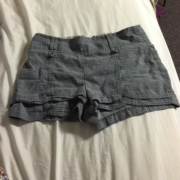Polka dots scalloped hi waisted shorts