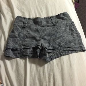 Polka dots scalloped hi waisted shorts