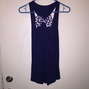 Charming Charlie Chevron Bow Tank Top