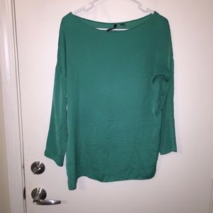 Green Silk Top