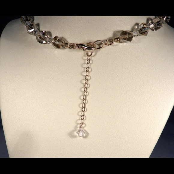 Crystal Silver Shade Swarovski Crystal Necklace. - Picture 3 of 4