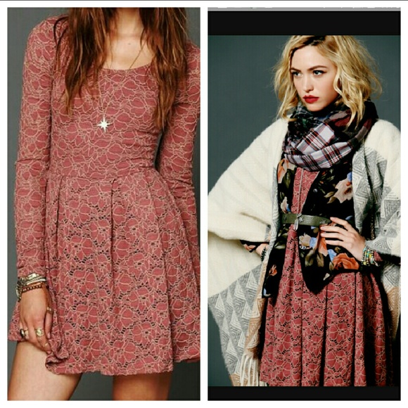 Free People Chestnut Rose Garden Dress