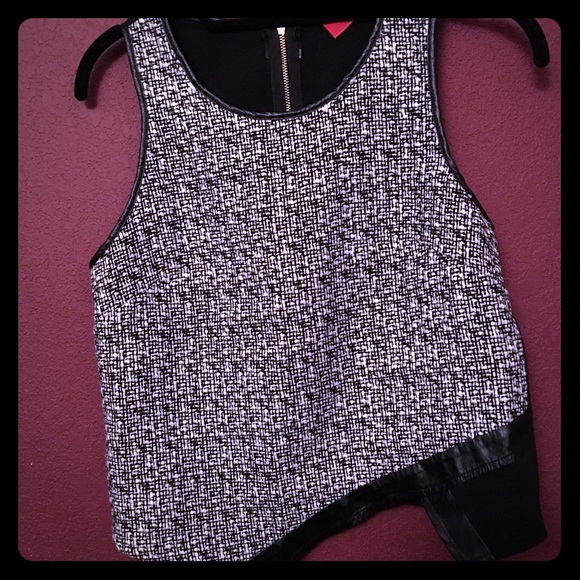 Akira Chicago Red Label Tweed Top
