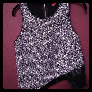 Akira Chicago Red Label Tweed Top