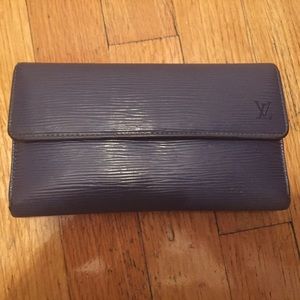 Louis Vuitton blue epi wallet