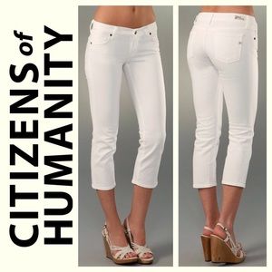 Stunning NWT Citizens of Humanity white crop jeans