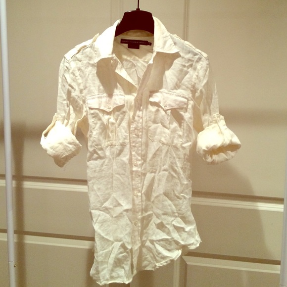 Ralph Lauren Women Linen Button Down Shirt