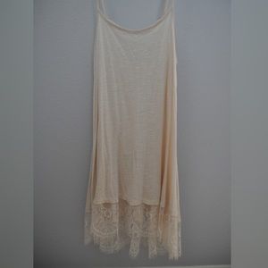Nude lace trim slip