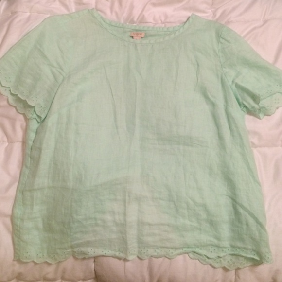 J. Crew mint top