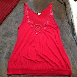 Red Sequin Tank -- Size Small